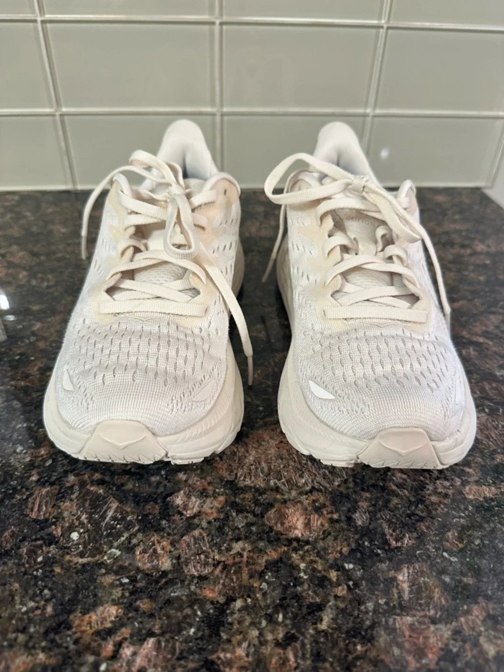 Hoka Women's Cream/White Running Sneakers Women’s 5 - Picture 2 of 10